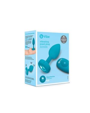 B-VIBE VIBRATING JEWEL PLUG - 3.8 INCH - TEAL - S/M - Image 5