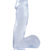 BASIX 6.5 INCH SUCTION CUP DILDO - CLEAR - 6.5 INCHES