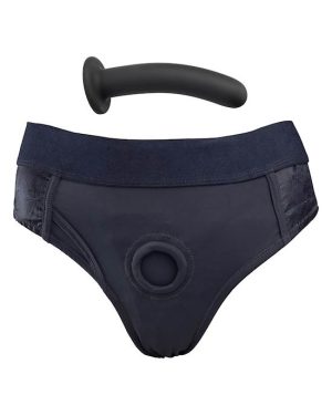 BOUND LUXURY PEGGING PANTY WITH DILDO - BLUE - L/XL - Image 5