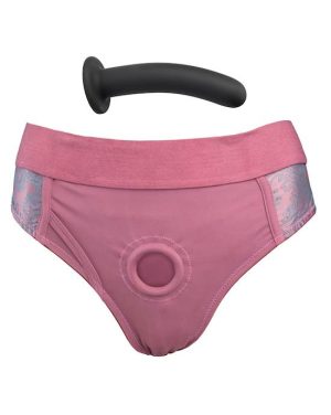 BOUND LUXURY PEGGING PANTY WITH DILDO - PINK - L/XL - Image 2