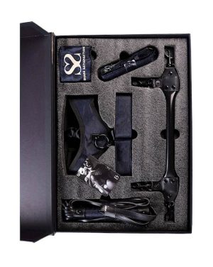 BOUND LUXURY POSTURE COLLAR BONDAGE SET - BLUE - Image 2