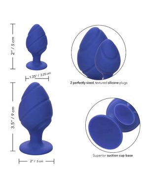 CHEEKY BUTT PLUG SET - BLUE - Image 4