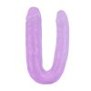 KENNY DOUBLE PENETRATION DILDO - PURPLE - 17.7 INCH