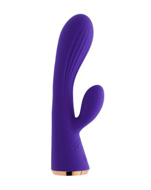 SHARE SATISFACTION AIKA RABBIT VIBRATOR - PURPLE - 6.8 INCH