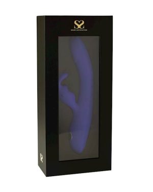 SHARE SATISFACTION AZURE RABBIT VIBRATOR - 8.6 INCH - Image 2