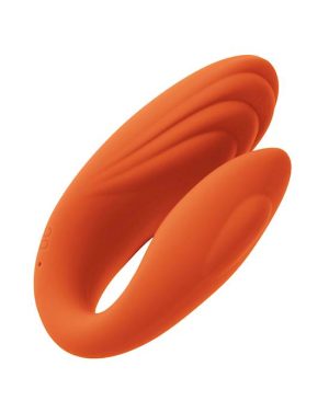 SHARE SATISFACTION GAIA REMOTE CONTROLLED COUPLES VIBRATOR - ORANGE - Image 2