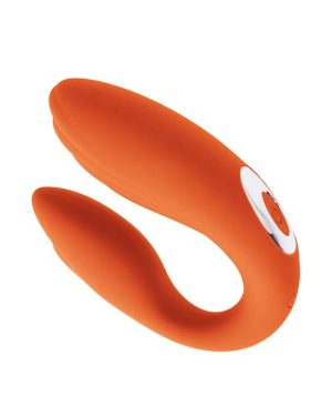 SHARE SATISFACTION GAIA REMOTE CONTROLLED COUPLES VIBRATOR - ORANGE - Image 3