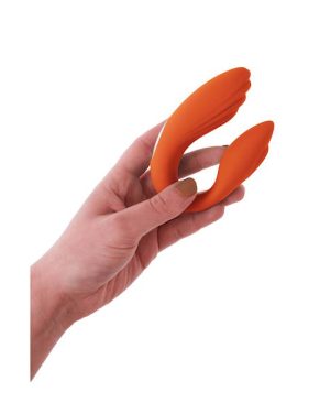 SHARE SATISFACTION GAIA REMOTE CONTROLLED COUPLES VIBRATOR - ORANGE - Image 4
