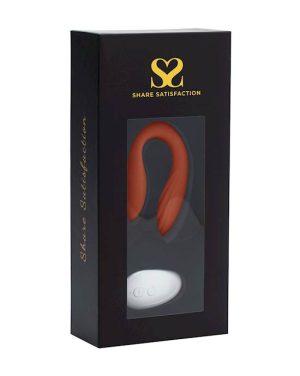 SHARE SATISFACTION GAIA REMOTE CONTROLLED COUPLES VIBRATOR - ORANGE - Image 5