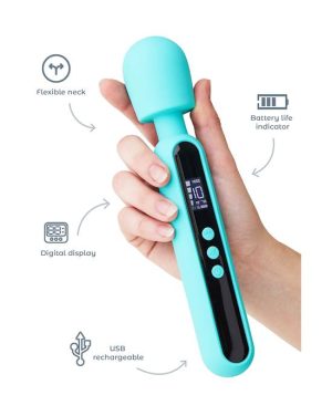 SHARE SATISFACTION ISLA DIGITAL WAND - TEAL - 9.4 INCH - Image 5