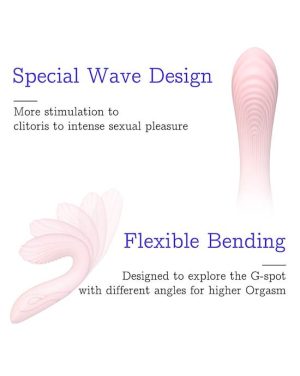 DESIGNED BY DRYWELL FLEXIBLE BENDING VIBRATOR - PINK - 7.8 INCH - Image 3