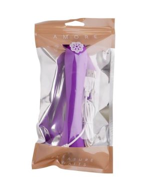 AMORE AZALEA CLASSIC VIBRATOR - PURPLE - 7.5 INCH - Image 2