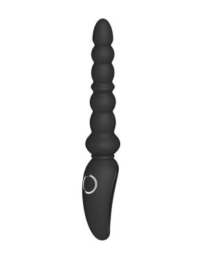 AMORE BEADED VIBRATING MASSAGE WAND - BLACK - 9.3 INCH - Image 2