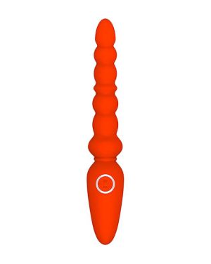 AMORE BEADED VIBRATING MASSAGE WAND - ORANGE - 9.3 INCH - Image 2