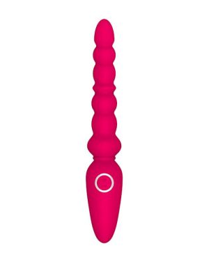 AMORE BEADED VIBRATING MASSAGE WAND - PINK - 9.3 INCH - Image 2