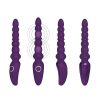AMORE BEADED VIBRATING MASSAGE WAND - PURPLE - 9.3 INCH - Image 3