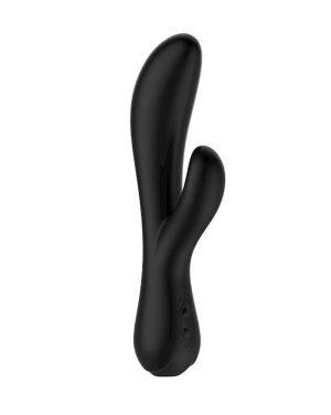 AMORE DAHLIA RABBIT VIBRATOR - BLACK - 7.8 INCH