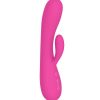 AMORE KINSEY HEATING RABBIT VIBRATOR HOT PINK - 7.8 INCH