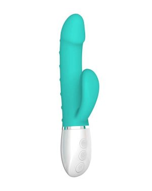 AMORE LUNA HEATING RABBIT VIBRATOR - BLUE - 8.1 INCH