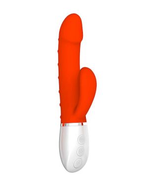 AMORE LUNA HEATING RABBIT VIBRATOR - ORANGE - 8.1 INCH