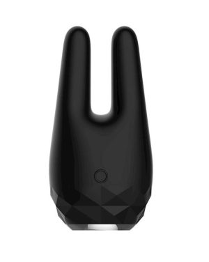 AMORE OPALINE DOUBLE VIBRATOR - BLACK - 4 INCH