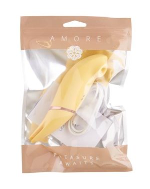 AMORE PERCHED SUCTION VIBRATOR - YELLOW - Image 4