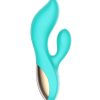 AMORE RABBIT CLITORAL VIBRATOR - AQUA - 8.1 INCH