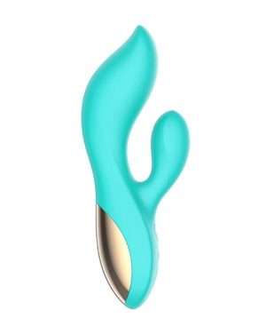 AMORE RABBIT CLITORAL VIBRATOR - AQUA - 8.1 INCH