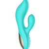 AMORE RABBIT CLITORAL VIBRATOR - AQUA - 8.1 INCH - Image 2