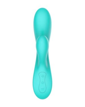 AMORE RABBIT CLITORAL VIBRATOR - AQUA - 8.1 INCH - Image 3