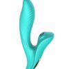 AMORE RABBIT SUCTION VIBRATOR - AQUA - 8 INCH