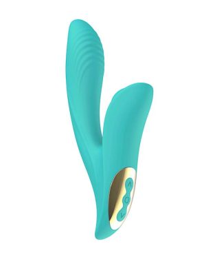 AMORE RABBIT SUCTION VIBRATOR - AQUA - 8 INCH - Image 2