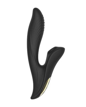 AMORE RABBIT SUCTION VIBRATOR - BLACK - 8 INCH - Image 3