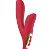 AMORE RABBIT SUCTION VIBRATOR - RED - 8 INCH - Image 2