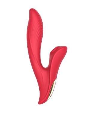 AMORE RABBIT SUCTION VIBRATOR - RED - 8 INCH - Image 3