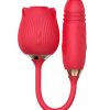 AMORE SUCTION ROSE AND THRUSTING VIBRATOR - 7.5 INCH