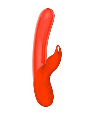 AMORE UTOPIA LIGHT UP RABBIT VIBRATOR - ORANGE - 8.3 INCH