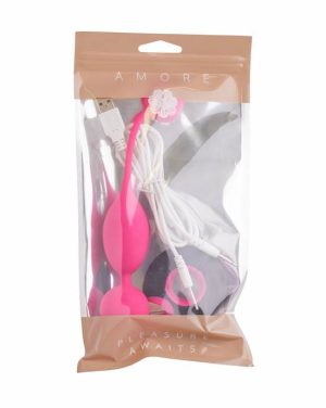 AMORE VIBRATING DOUBLE LOVE EGG - 7.4 INCH - Image 2