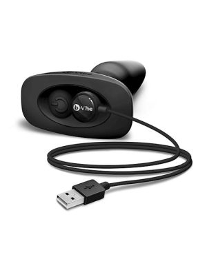 B-VIBE USB RECHARGEABLE RIMMING PLUG BLACK 5.8 INCH - Image 5