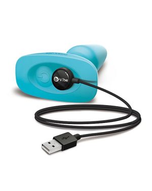 B-VIBE USB RECHARGEABLE RIMMING PLUG TEAL 5.8 INCH - Image 4