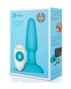 B-VIBE USB RECHARGEABLE RIMMING PLUG TEAL 5.8 INCH - Image 6