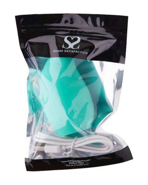 SHARE SATISFACTION SUCTION VIBRATOR - AQUA - 3.2 INCH - Image 5