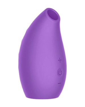 SHARE SATISFACTION SUCTION VIBRATOR - PURPLE - 3.2 INCH