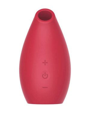 SHARE SATISFACTION SUCTION VIBRATOR - RED - 3.2 INCH
