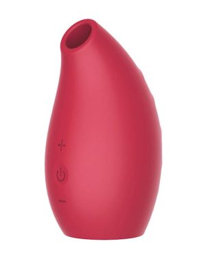 SHARE SATISFACTION SUCTION VIBRATOR - RED - 3.2 INCH - Image 2