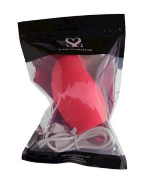 SHARE SATISFACTION SUCTION VIBRATOR - RED - 3.2 INCH - Image 5