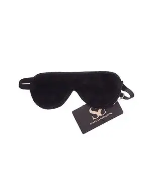BOUND X LEATHER BLINDFOLD WITH FAUX FUR BACKING - Image 2