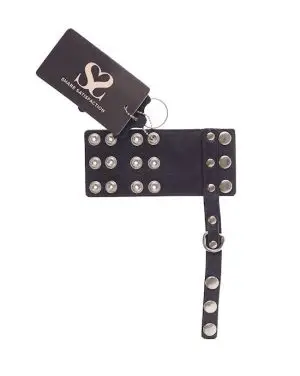 BOUND X LEATHER COCK CUFF AND BALL RING