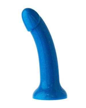 NOOD COLOURS ELEMENTAL G-SPOT METALLIC DILDO - BLUE - 7.5 INCH