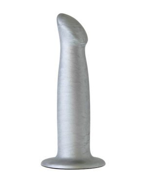 NOOD COLOURS THE ESSENTIAL PEARLY G-SPOT DILDO - SILVER - 6.3 INCH